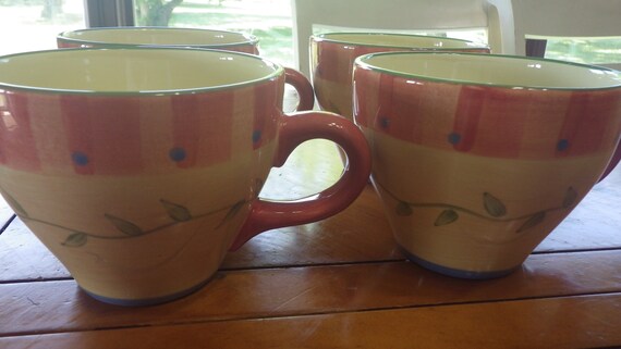 Napoli by Pfaltzgraff Large Coffee Soup Mugs Cups 16oz Set of Etsy