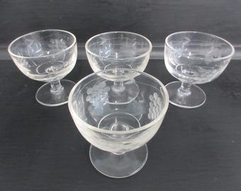 Vintage Ice Cream bowl footed dessert dish Cobbler cup Individual serving bowl 4