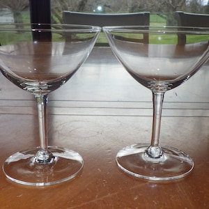 Crystal Champagne Coupes Glasses Saucers Wedding toasting glasses Vintage 1950&#39;s