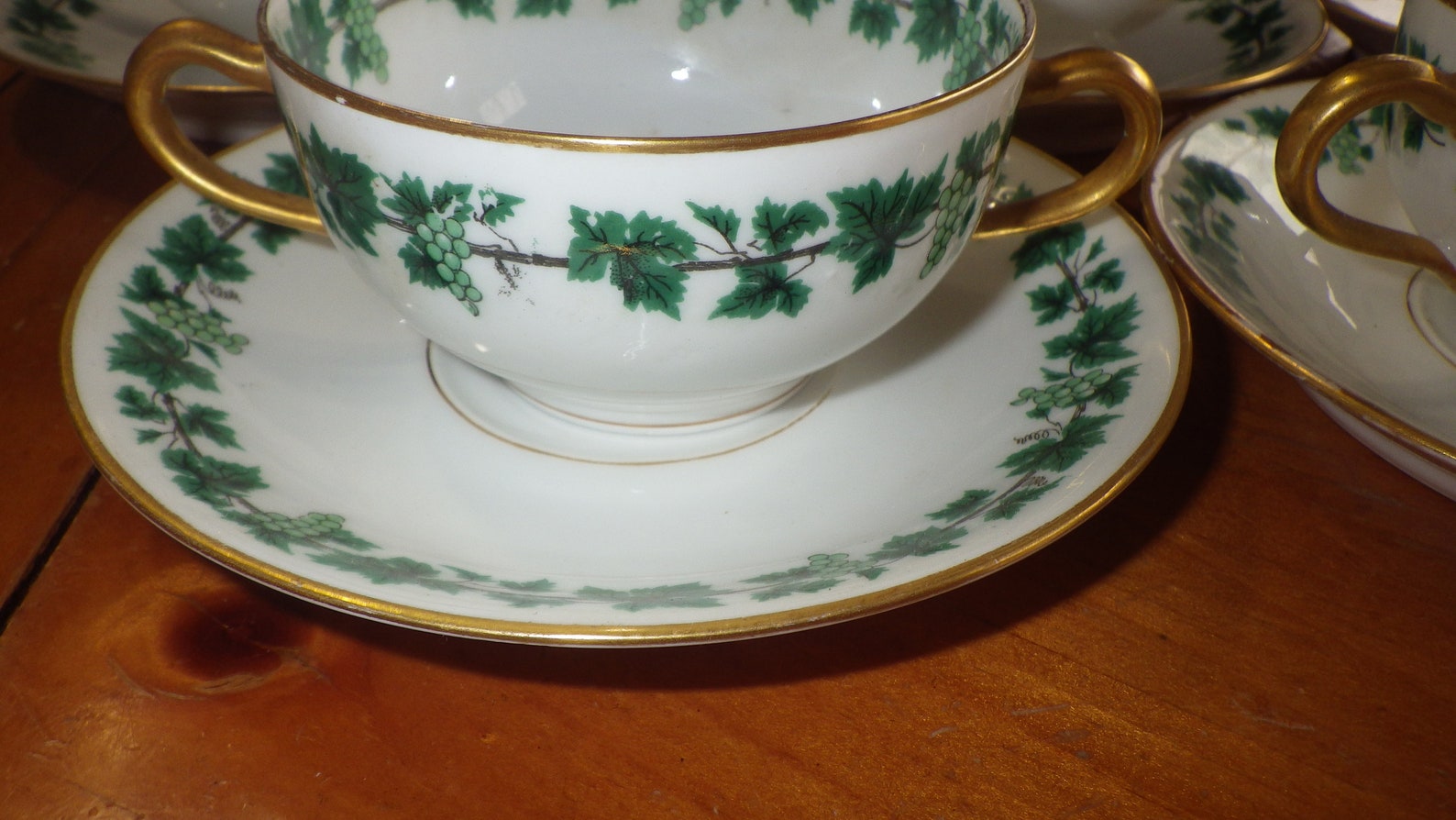 Burley Co Chicago Haviland Limoges France Cream Soup Cup and Saucer