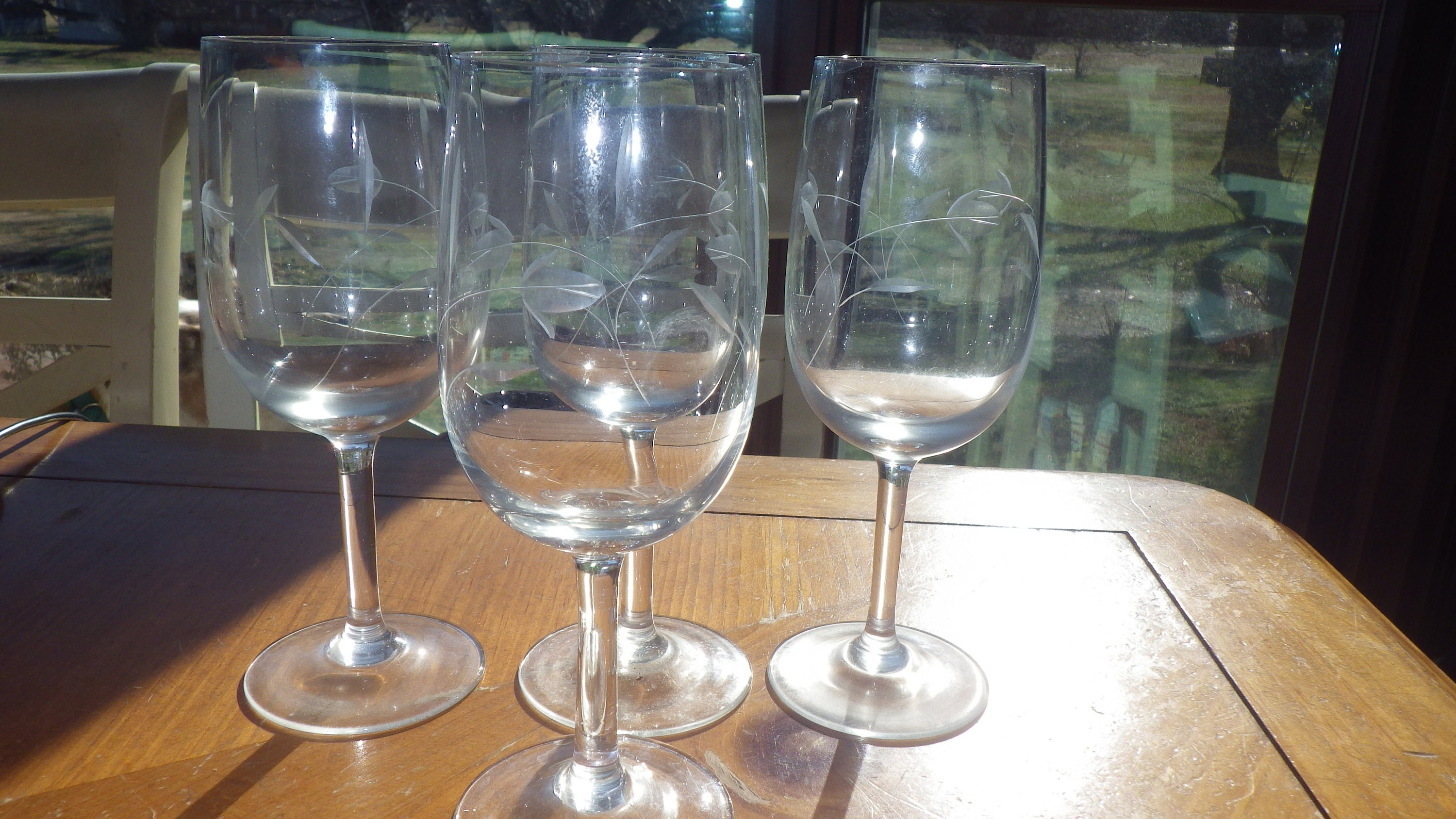 Vintage Set Of 6 RIEKES-CRISA 5 Oz. Stemmed Wine Glasses