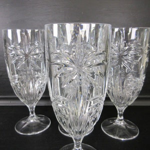Iced Tea glasses Palm by GODINGER The South Beach Collection 4 15oz heavy stems