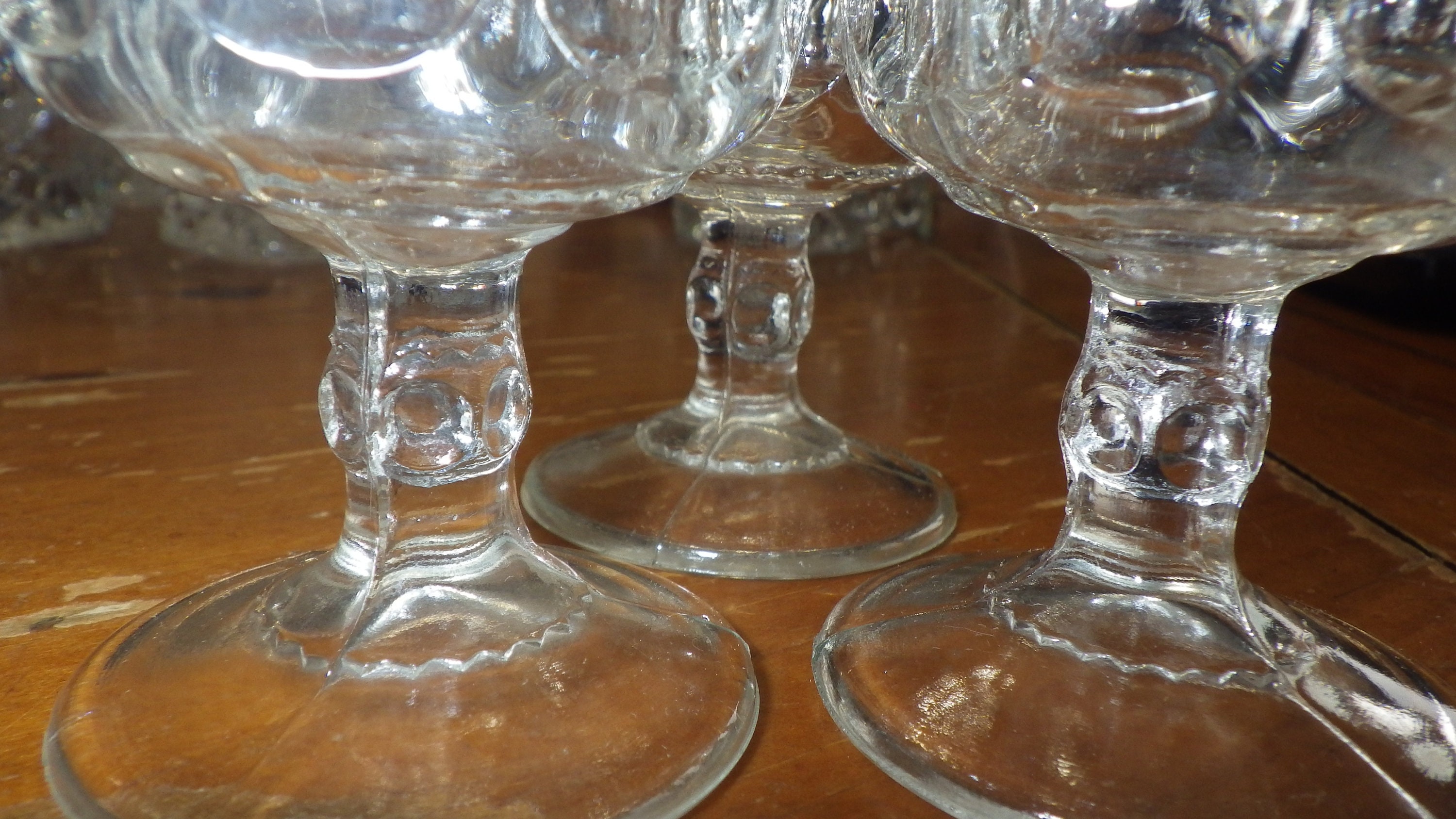 Kings Crown Cordial Glasses Aperitifs Stems 4 3 Oz Pressed Etsy