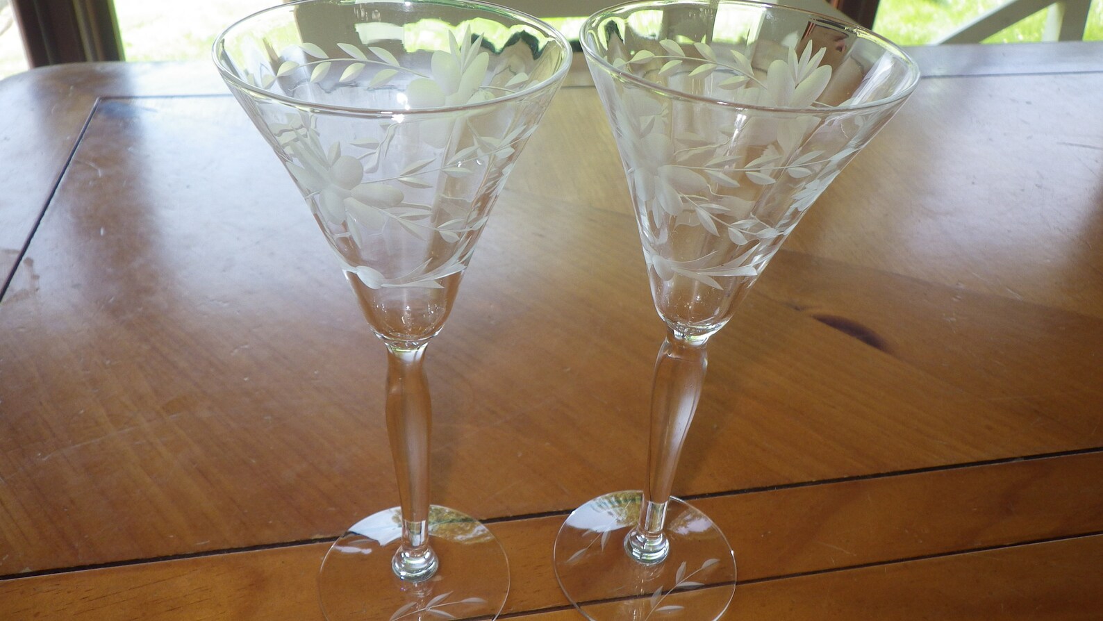 Etched Small Wine Glasses Cordial Liqueur Glasses Optic Panel Bulb Stem