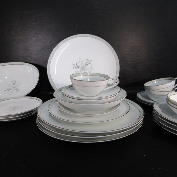 Vintage China Dinnerware set Lucille by NORITAKE mostly service for 4 3 bowls cups saucer