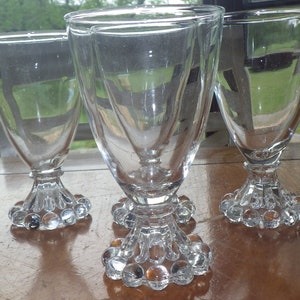 Juice Wine Glasses Berwick Boopie Clear by ANCHOR HOCKING 4 5 oz stems 1950s stemware