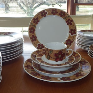 Stoneware Dinnerware Set Celia by Gibson Designs.  The set is in excellent condition