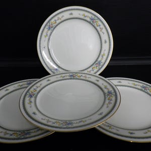 Vintage Noritake China Amenity salad dessert plates 4 8.25&quot; round plates