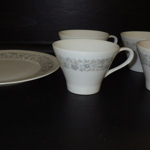 Mayfair MIKASA coffee tea cups salad plate 4 cups 1 8&quot; salad dessert EUC