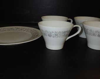 Vintage Mikasa Mayfair Cups and Salad Plate Set