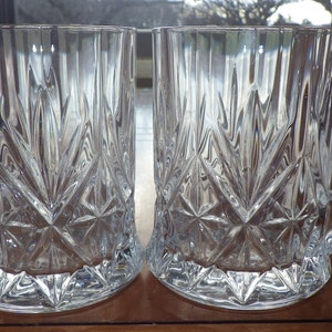 Clear pressed glass Mugs Handled flat bottom clear glass coffee mugs 2 11 oz
