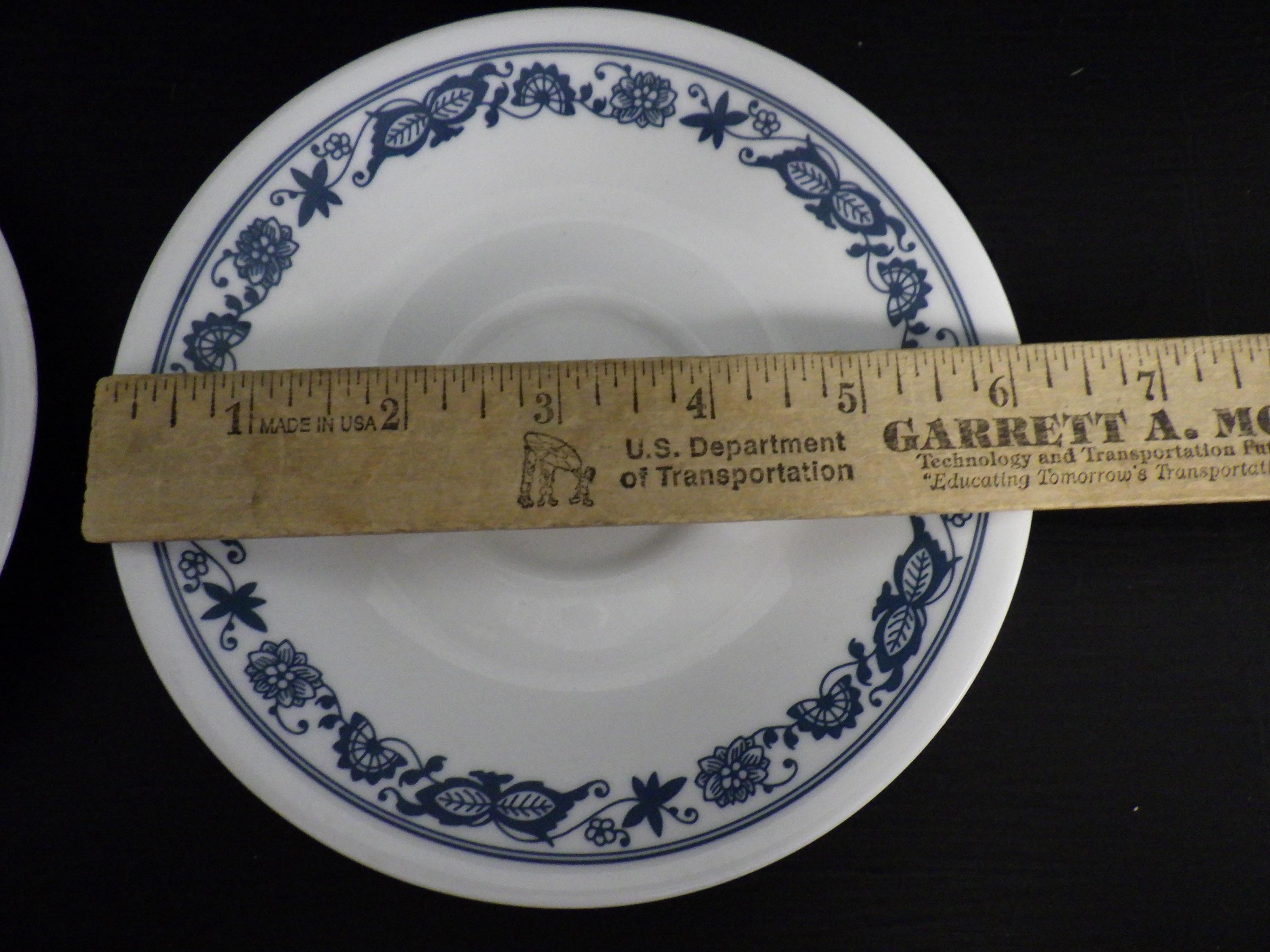 Corelle Corning オールドタウン ブルーオニオンソーサー 4 6.25インチ