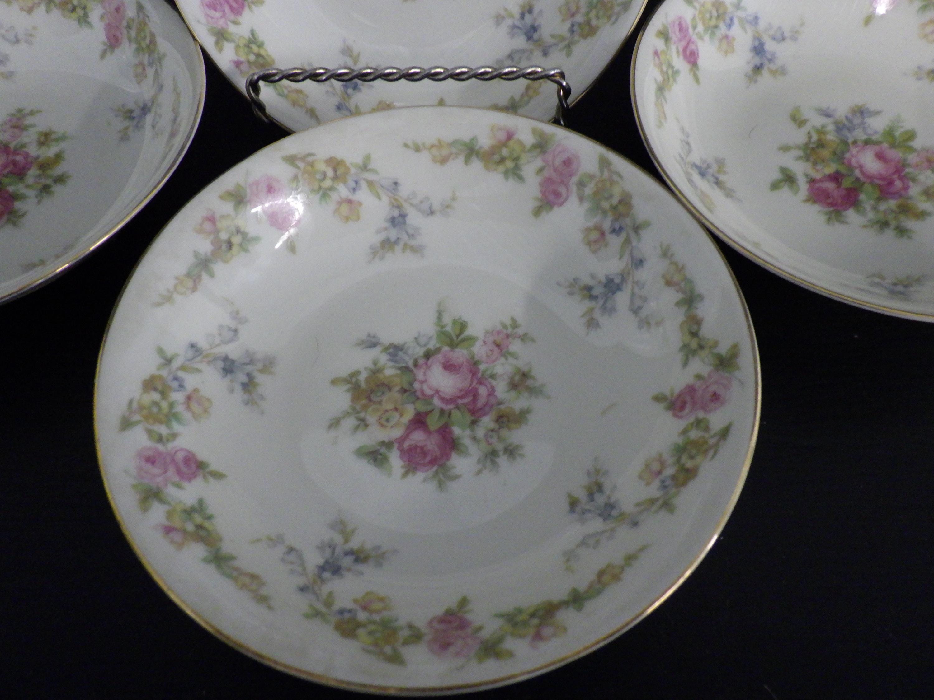 Vintage KPM Germany China Fruit Bowl: Riviera Royal Ivory, Gold
