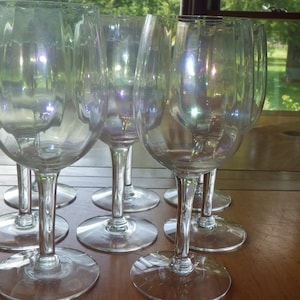 ブルーステムワイングラス - ツイストステム、クリアボウル（4個セット