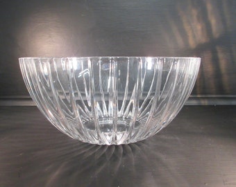 Crystal Salad Serving Bowl HEAVY 10" diameter Centerpiece BY Royal Limited NWT