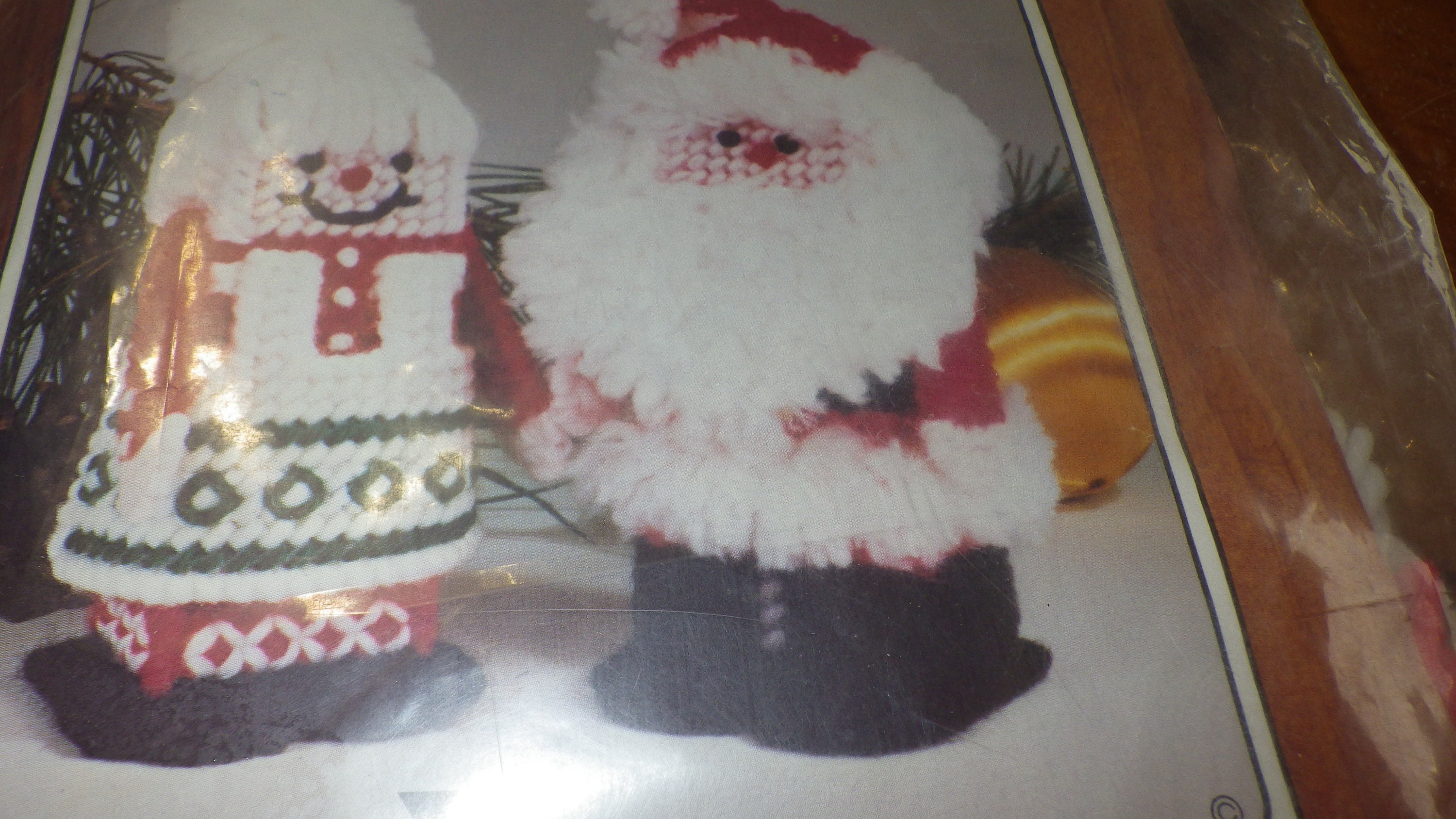 1978年製ヴィンテージプラスチックキャンバスキット：サンタクロース