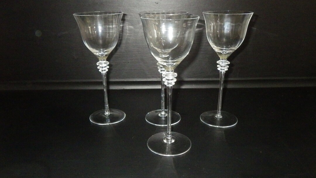 MIKASA Wine Glasses Sophisticate 4 Tall Elegant Thin Stems Optic Bowl 8