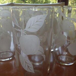 Swanky Swigs Glasses Tumblers White Apple Design flat bottom 8 9 oz glasses