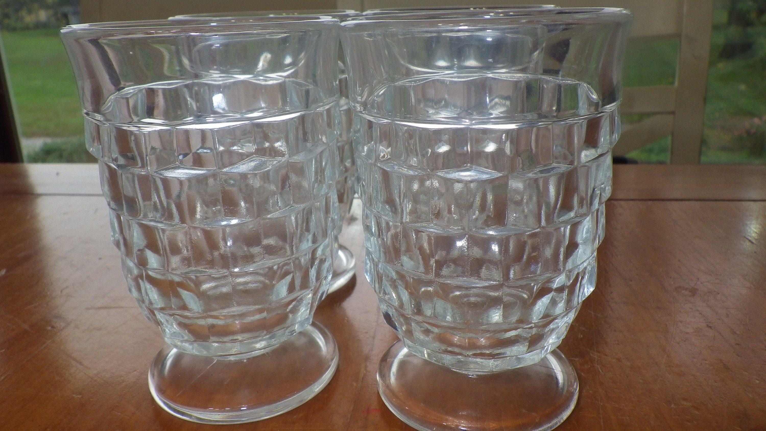 Fostoria American Juice Glasses Stem 2056 EUC 4 6oz Pressed Etsy Canada