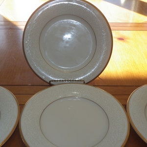 Salad Plates Dynasty Gold by MIKASA New Old Stock set of 4 in excellent condition