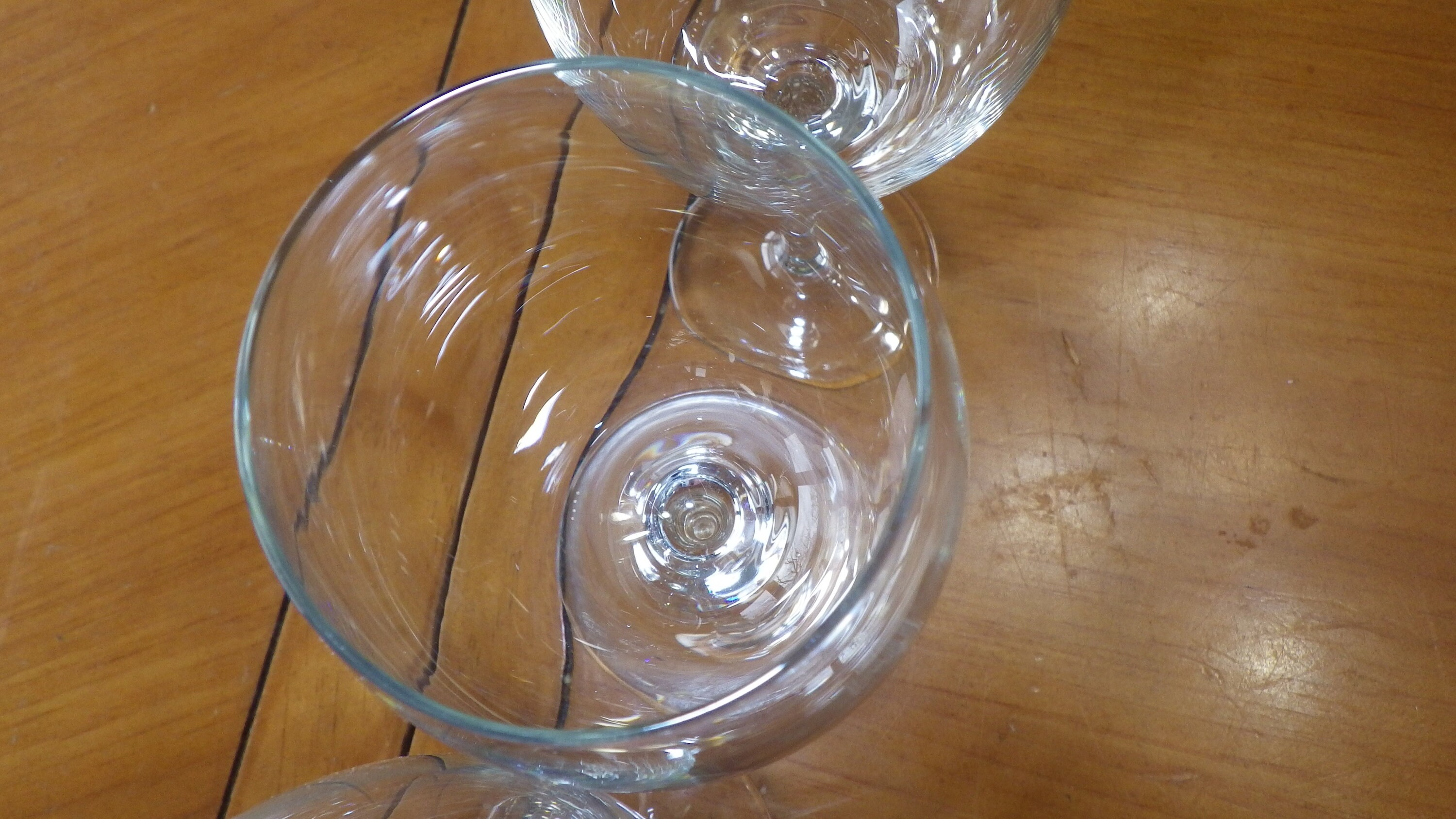 Large Clear Glass Wine Glasses Thin Elegant Stem Oversized Bowl 4 20 Plus  Oz 