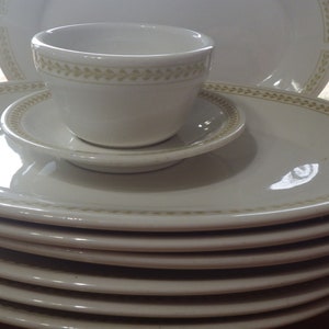 Homer Laughlin Restaurant Ware Oval Plates vegetable dessert bowls saucers 19 pc