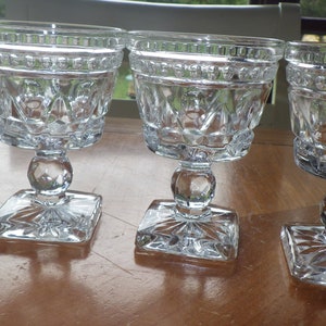 Colony Park Lane Liqueur Cordial Glasses 4 5oz footed 1950&#39;s EAPG Pattern glass