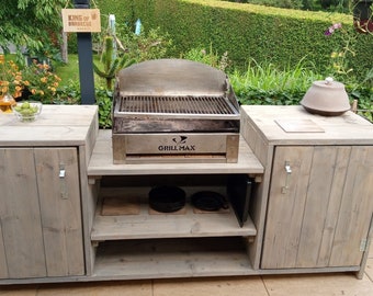 Grillschrank , Bauholz , grey wash oder white wash