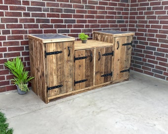 Grill/Outdoorschrank aus massivholz