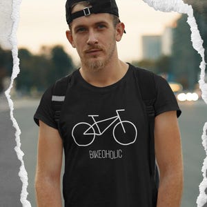Bike Lover Shirt, Bikeoholic T-Shirt, Gift Idea for Cycling Enthusiasts, Unisex T-Shirt, Organic Cotton Tee, Oversized Tshirt