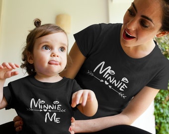 Minnie und Minnie Me Shirts, Mini Me Mutter Tochter T-Shirts, Sentimentale Geschenke für Mama, Muttertags Outfit