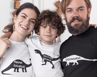 Dinosaur Family Matching Birthday Shirts