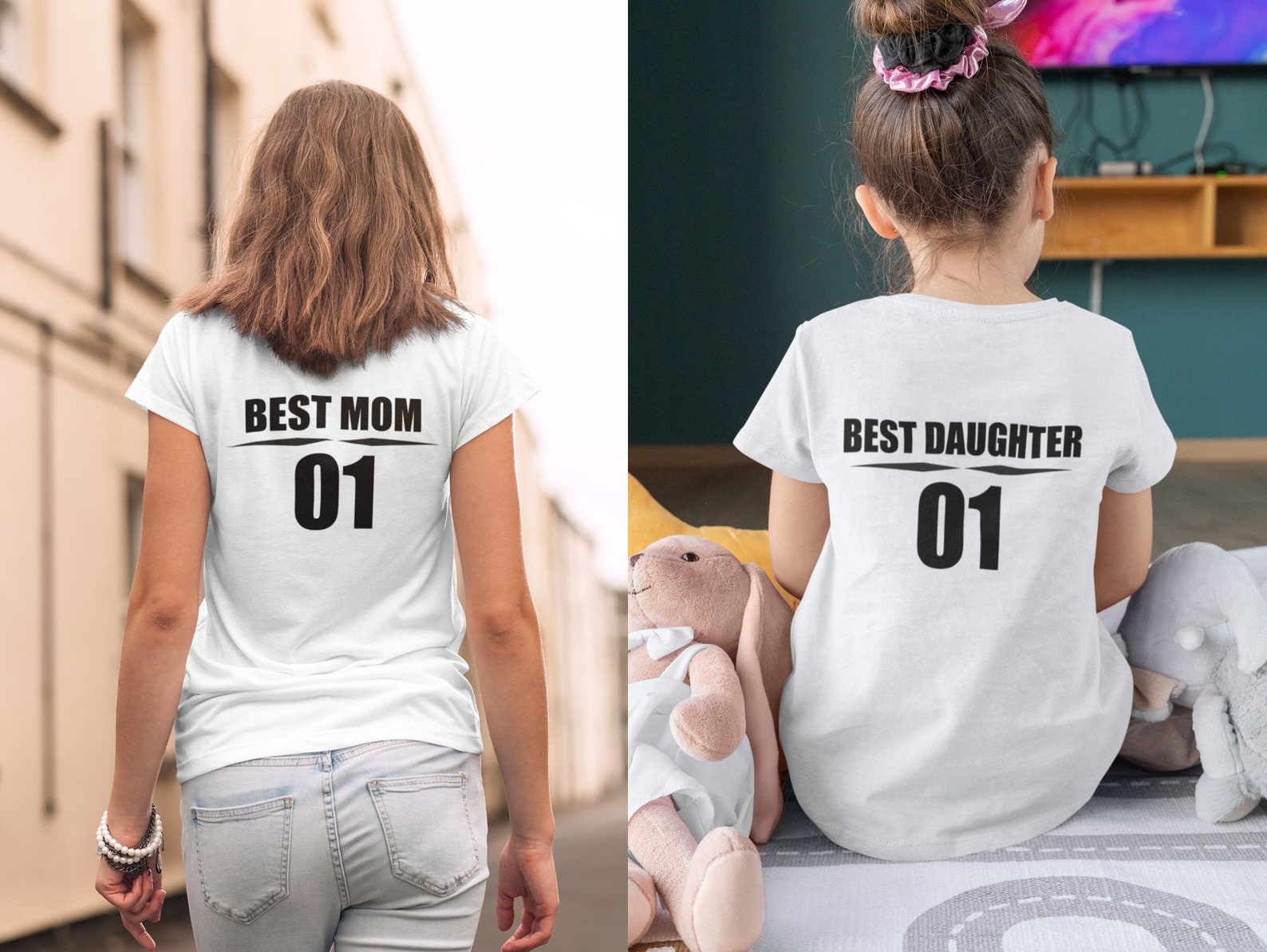 Personalized Mother and Daughter Matching Shirts Mommy and Me | Etsy