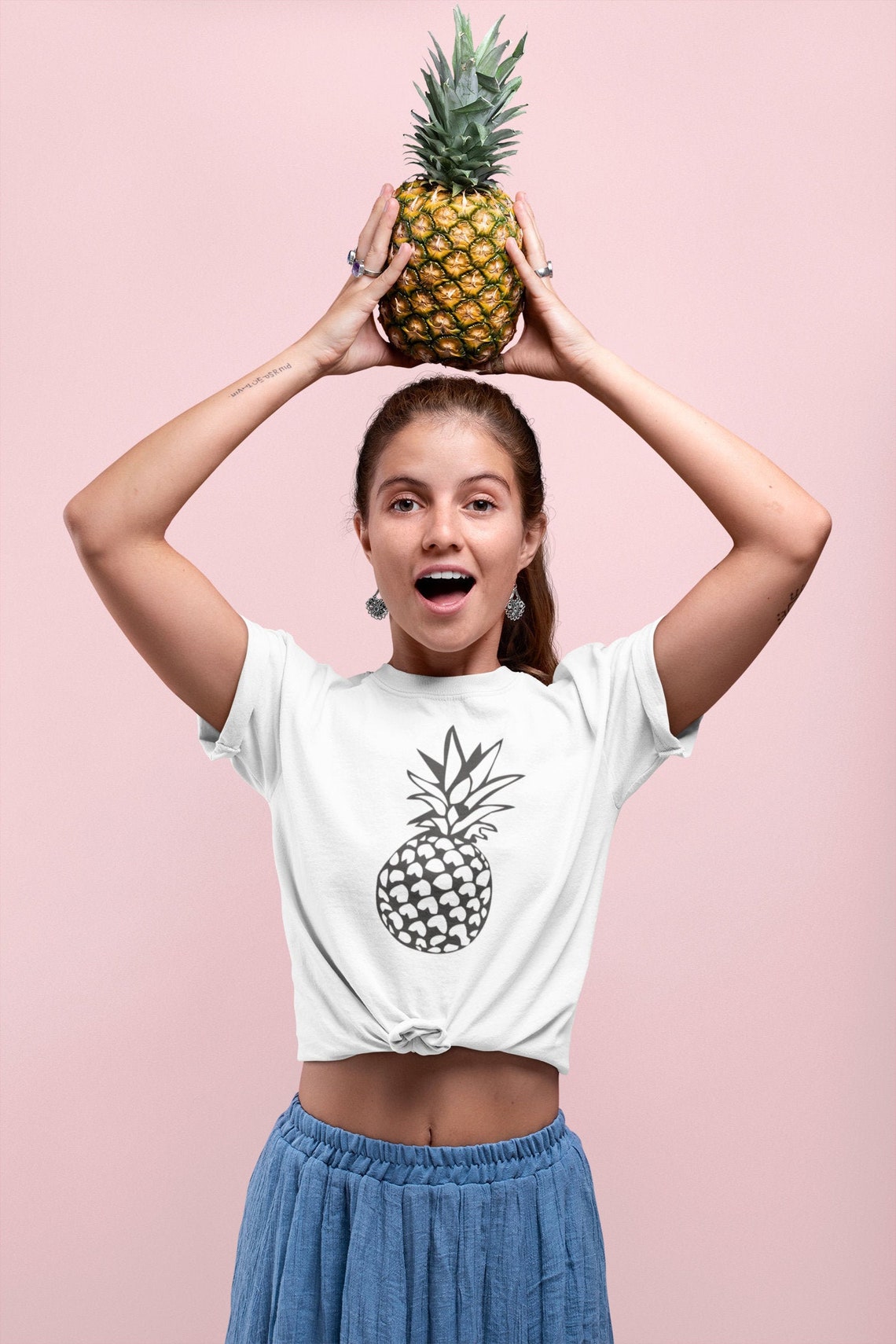 Pineapple Shirt Pineapple Tshirt Fruit Tshirt Cute Gift Etsy