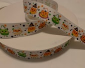 Halloween ribbons, halloween grosgrain ribbons, candy ribbons, halloween party ribbons, candy corn ribbons