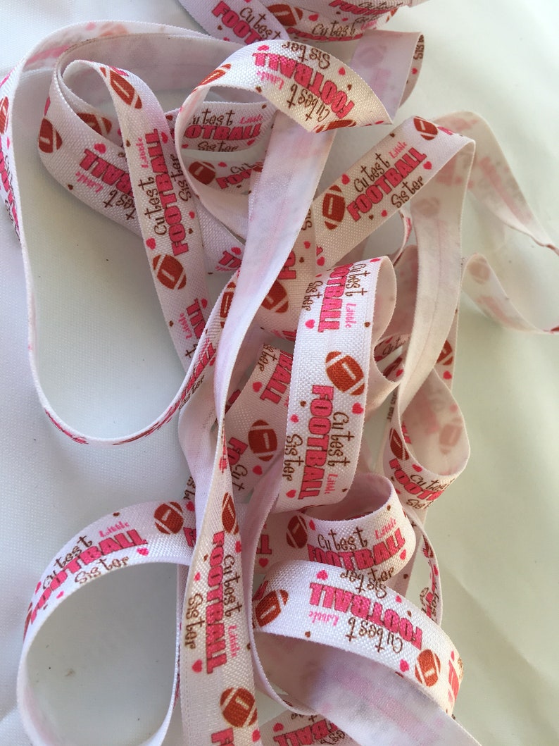 58 pink football foe little sister football foe sister fold over elastic ties football fold over elastic ties football sister foe