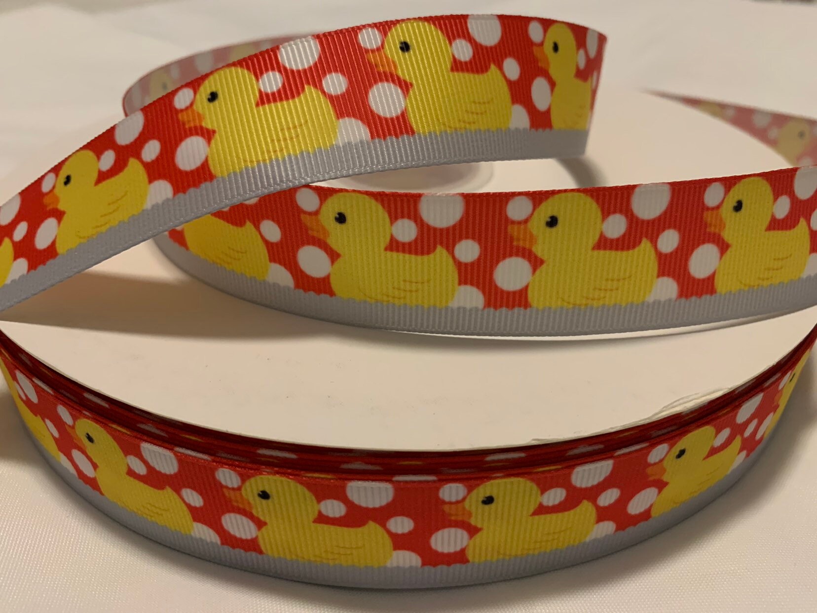 1 inch rubber duck ribbons duck ribbons duck grosgrain Etsy