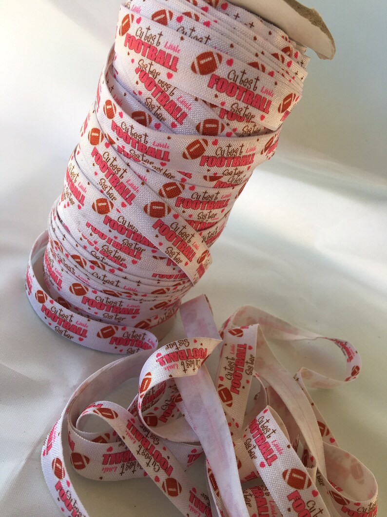58 pink football foe little sister football foe sister fold over elastic ties football fold over elastic ties football sister foe