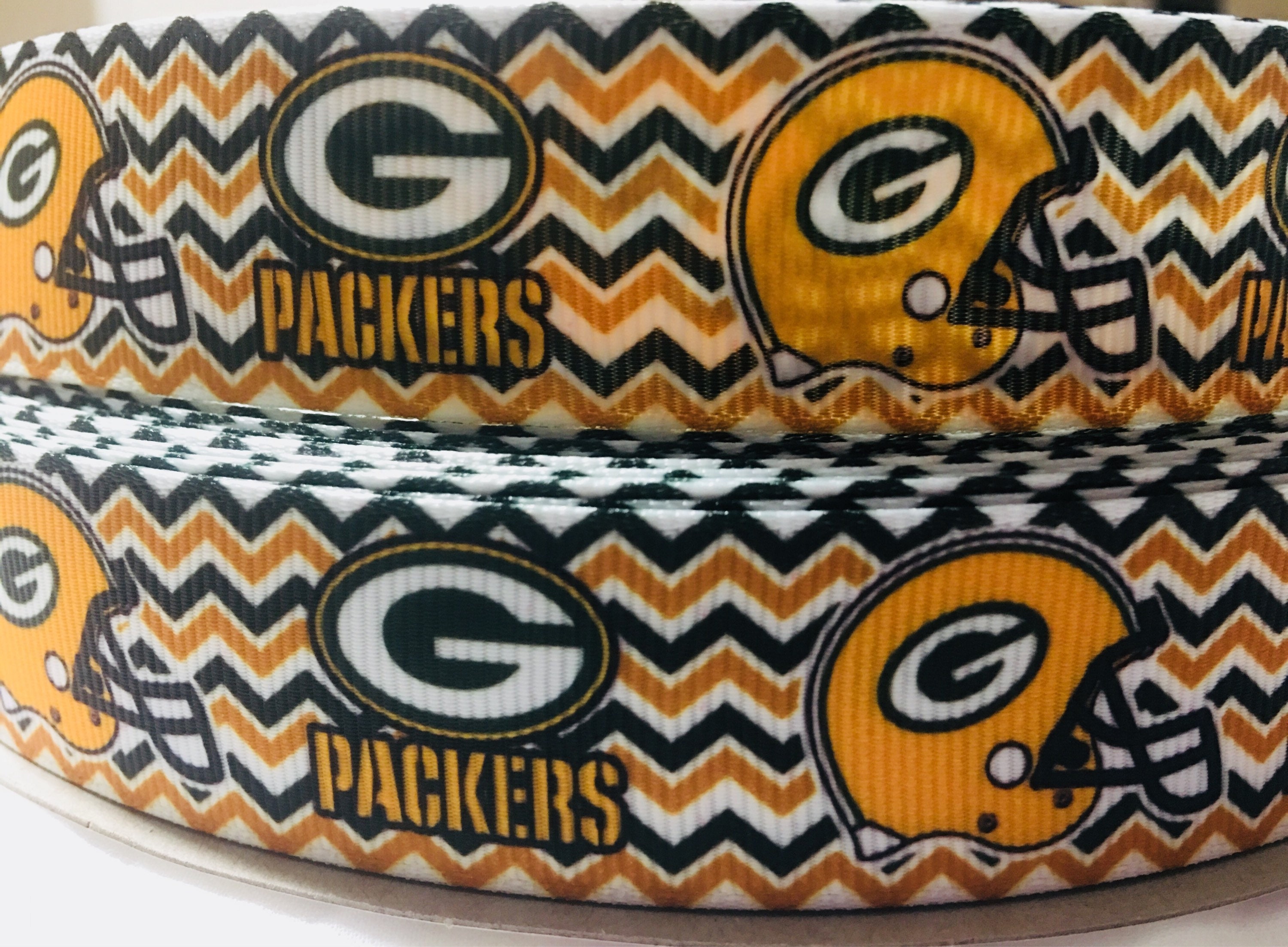 Greenbay packers ribbons NFL grosgrain ribbons football Etsy