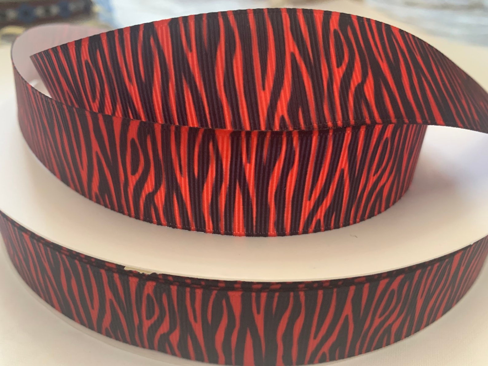 1 inch zebra print ribbons zebra ribbons grosgrain ribbons Etsy