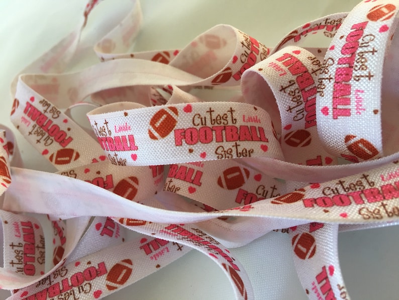 58 pink football foe little sister football foe sister fold over elastic ties football fold over elastic ties football sister foe