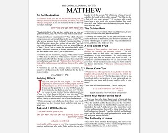 The Golden Rule Print - Matthew 7 ESV Bible Verse (Physical Product)