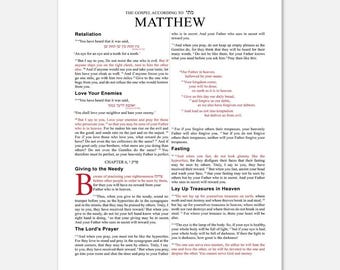 The Lord's Prayer Art Print: Matthew 6, Sermon on the Mount (ESV)