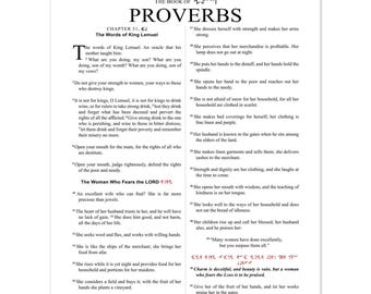 Proverbs 31 Woman of Noble Character Poster: Paleo Hebrew, ESV