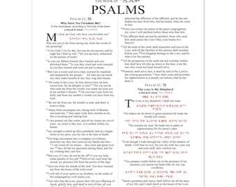 Psalm 23 Poster: The Lord is My Shepherd, Paleo Hebrew, ESV