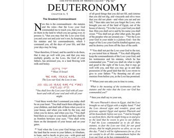 Shema Israel Wall Art: Deuteronomy 6, Paleo Hebrew, ESV Print