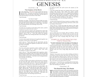 Genesis Creation of the World Print – Paleo-Hebrew, Matte