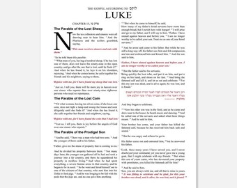 Prodigal Son Parable Wall Art: Luke 15, ESV Bible Verse Poster
