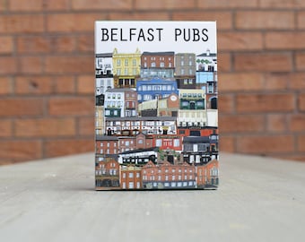 Karty do gry w pubach w Belfaście, prezent z Belfastu, irlandzki prezent, wyjątkowy prezent z Belfastu