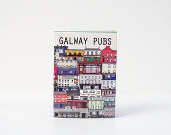 Karty do gry w pubie w Galway - prezenty w Galway - puby w Galway - irlandzki pomysł na prezent - ilustracja pubowa